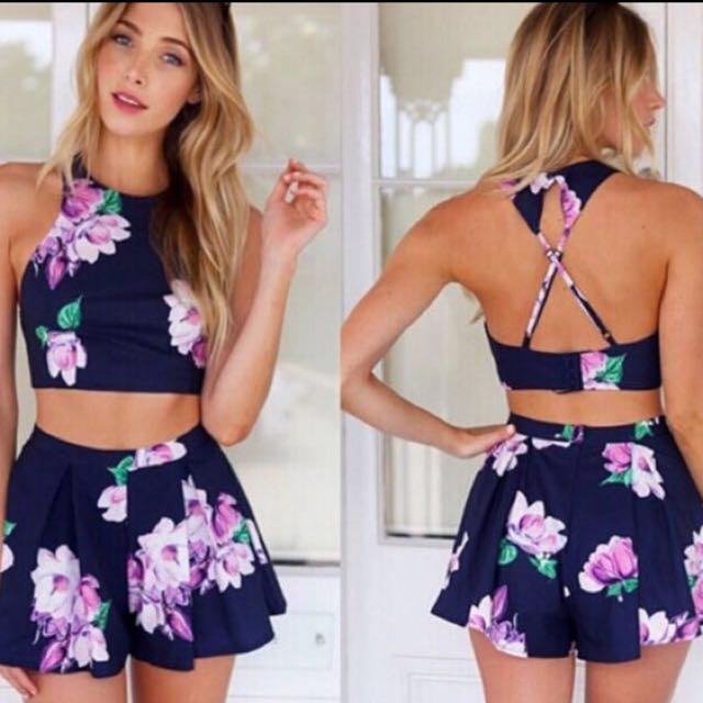 two piece romper