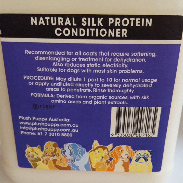 Conditioner For Dog. Plush Puppy Natural Silk Protein Conditioner Opened Pet Supplies Homes Other Pet Accessories on Carousell