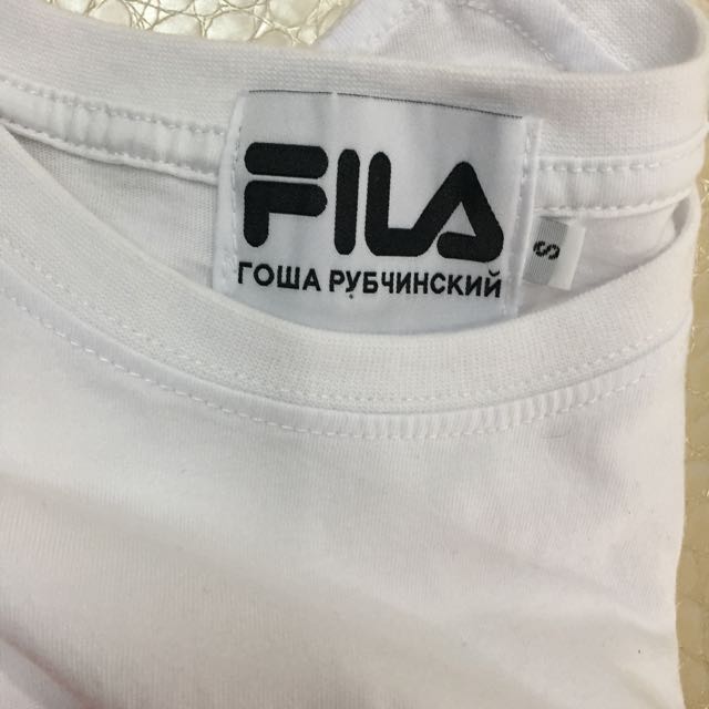 Gosha Rubchinskiy x FILA Rowa SS17 Logo Tee T-Shirt Women's Fashion, Tops, Shirts on Carousell