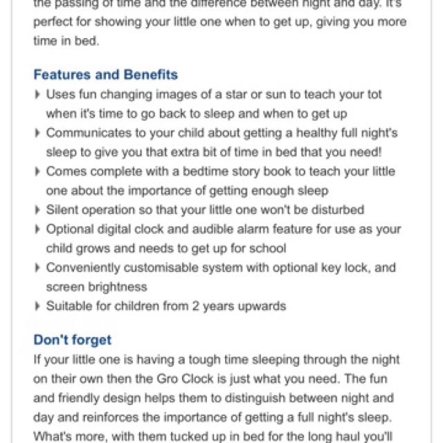 Gro Clock, Babies & Kids, Bathing & Changing, Other Baby Bathing