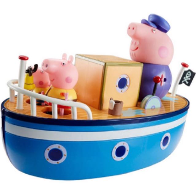 peppa pig grandpa's boat bath toy