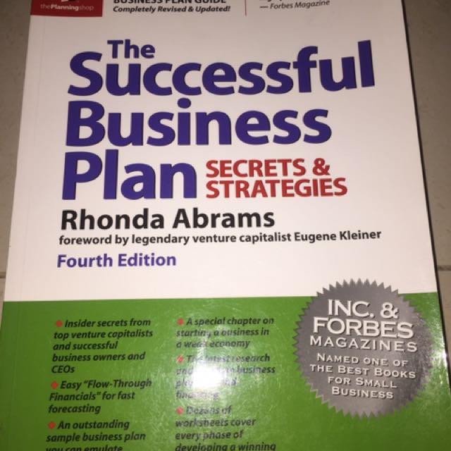 The Successful Business Plan Secret And Strategies Rhonda Abrams