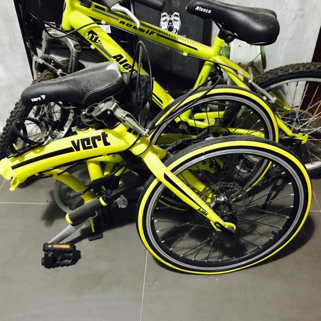 Yellow Black Vert Foldable Bike Sports Equipment Bicycles Parts Bicycles On Carousell