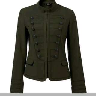 Forever New BLACK Military Wanted Jacket Size 10