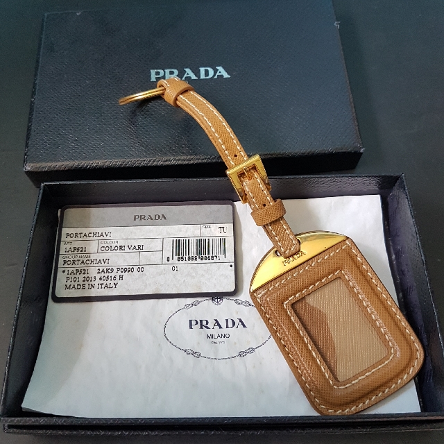 prada bag tag