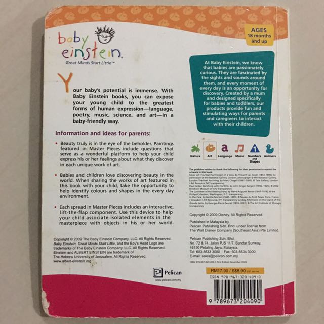 Baby Einstein Master Pieces Book 2 Hobbies Toys Books Magazines Children S Books On Carousell Baby Einstein Master Pieces Book 2 Hobbies Toys Books Magazines Children S Books On Carousell