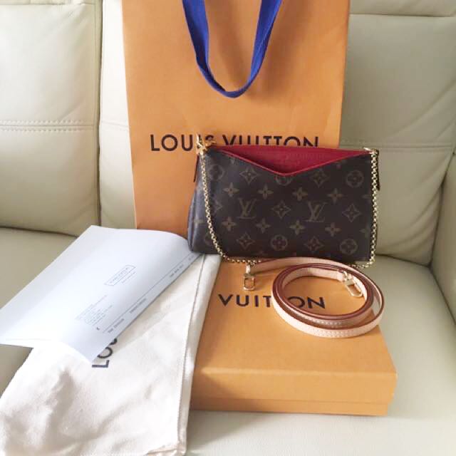 Authentic Louis Vuitton Pallas Clutch Bag, Luxury, Bags & Wallets on  Carousell