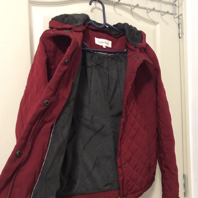 Calvin Klein Red Women'S Winter/Fall Jacket, Women'S Fashion, Coats, Jackets  And Outerwear On Carousell