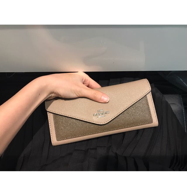 coach colorblock slim wallet