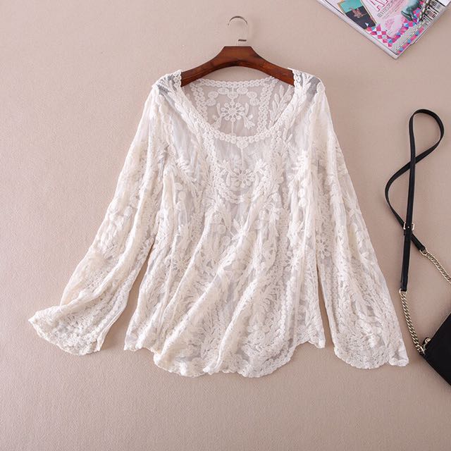flowy lace top