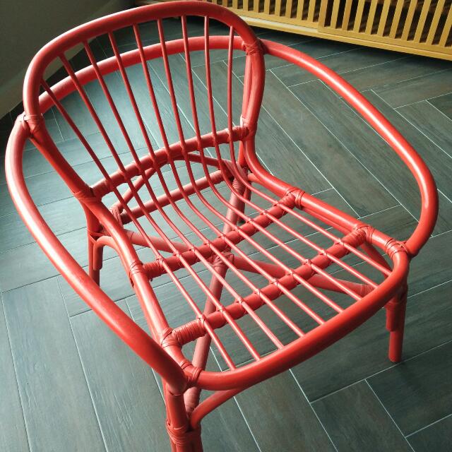 Ikea holmsel armchair red, Furniture & Home Living, Furniture, Chairs