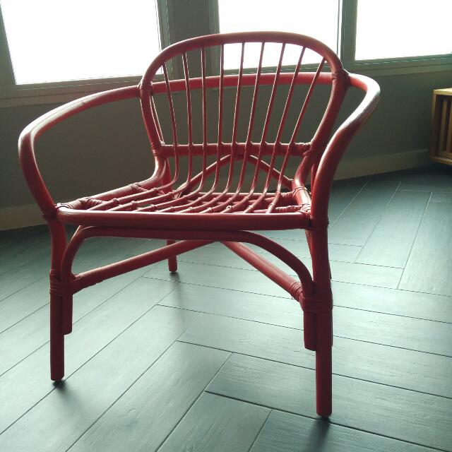 Ikea holmsel armchair red, Furniture & Home Living, Furniture, Chairs