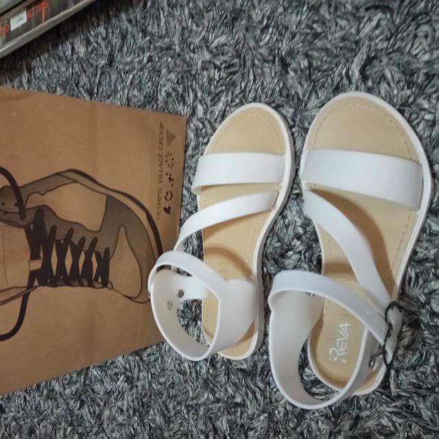 REVA Jelly White Sandals Women s Fashion Footwear Sandals on Carousell