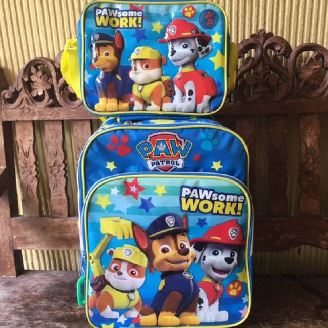 paw patrol backpack and lunchbox