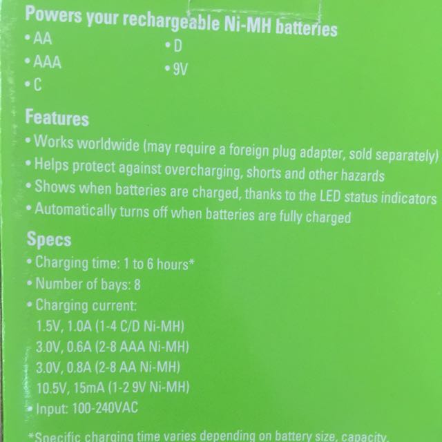 Radioshack Universal Battery Charger 8bay, TV & Home Appliances, TV