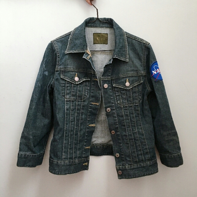 Nasa patch denim jacket discount