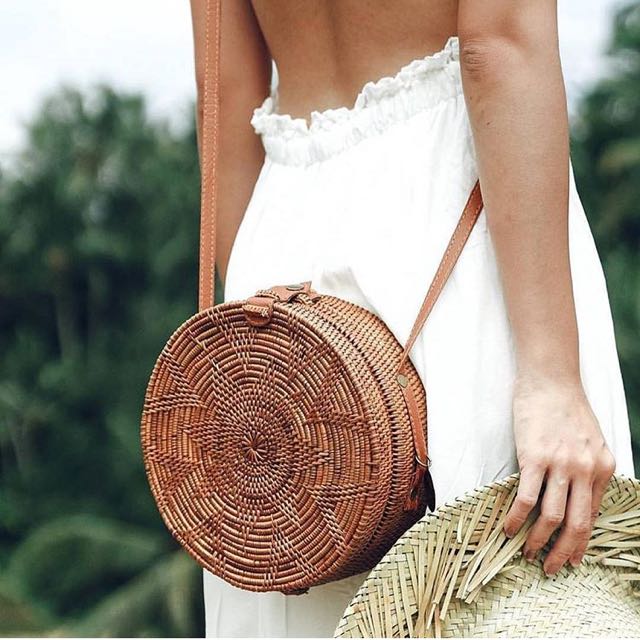 Round rattan bag singapore clearance