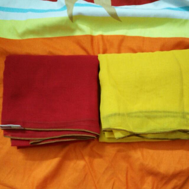 benang hijau instant shawl