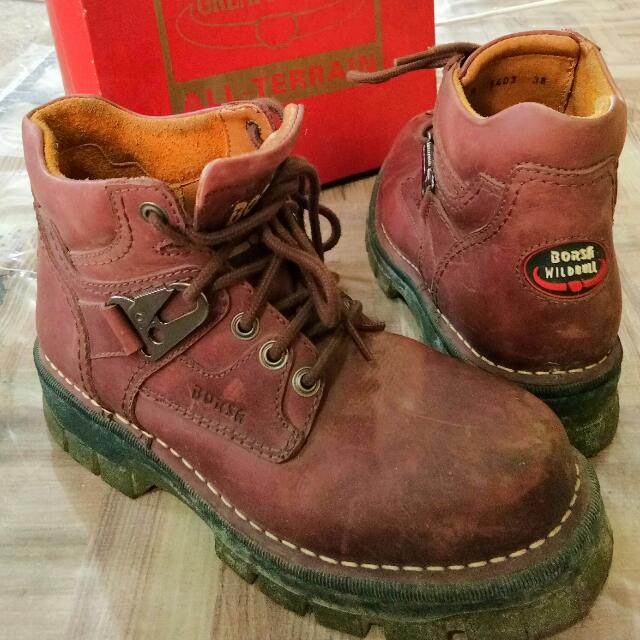 Boots Borsa Maroon Fesyen Pria Sepatu Di Carousell