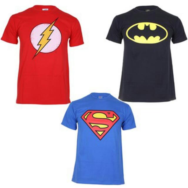 Combo Dc Comics Superman Batman Flash Tees Men S Fashion