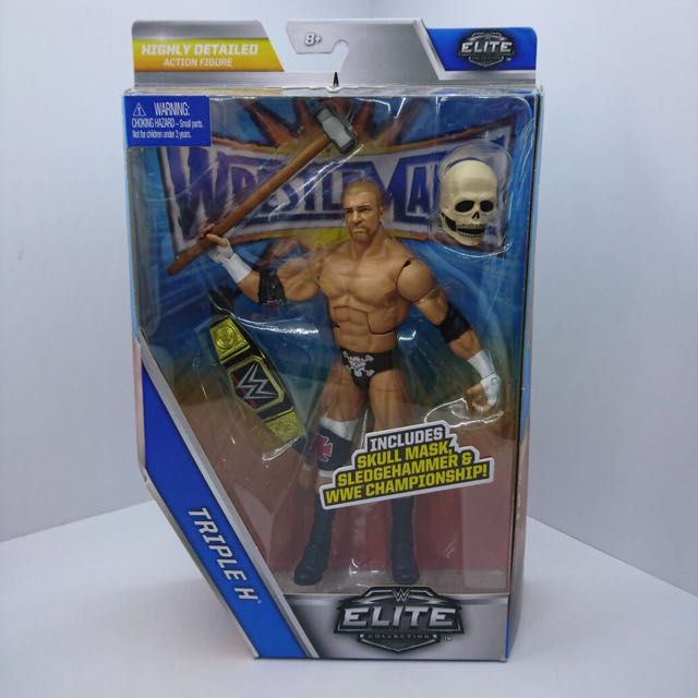 In Stock Wwe Elite Wrestlemania Triple H Toys Games Bricks Figurines On Carousell