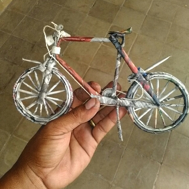  Sepeda  dari koran bekas  Design Craft Artwork on Carousell