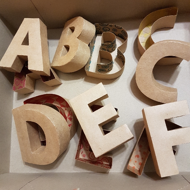 Kraft Alphabet Letter Boxes Design Craft Handmade Craft On Carousell