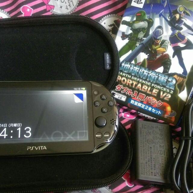 Psv Psvita 07 Khaki Black 卡其黑主機 地球防衛隊2遊戲 電玩 電玩主機on Carousell