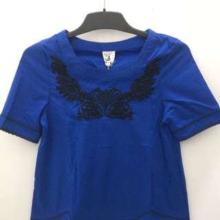 Blouse Embroidery Blue