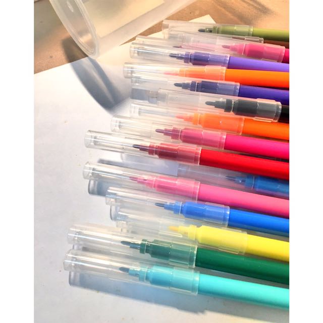 無印良品水性彩色筆24色哦 手作設計 藝術工具 材料在旋轉拍賣