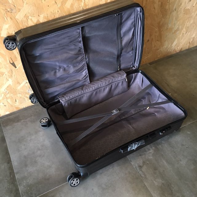 Swish navy luggage new arrivals price