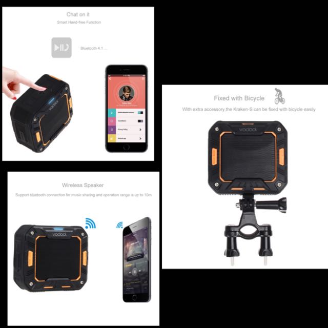 Bluetooth Speaker Vodool Kraken-S/ Portable Wireless Bluetooth Speaker,  Audio, Soundbars, Speakers & Amplifiers On Carousell