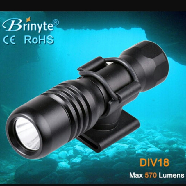 Brinyte Div18 Mask Dive Light Max 570 Lumens Bnib Dive Diving Scuba No Battery Included Takes Aa Sports Sports Games Equipment On Carousell