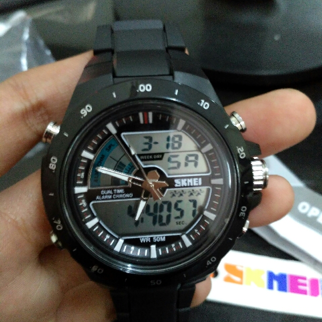 Jam Tangan Skmei Ad1016 Hitam