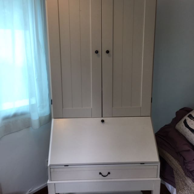 Office Cabinet And Foldout Desk Furniture Shelves Drawers On Office Cabinet And Foldout Desk