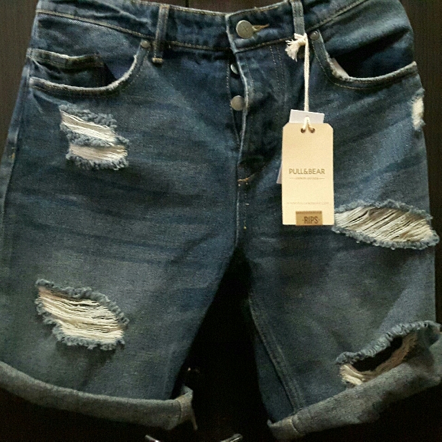 Pull \u0026 Bear Denim Shorts., Men's 