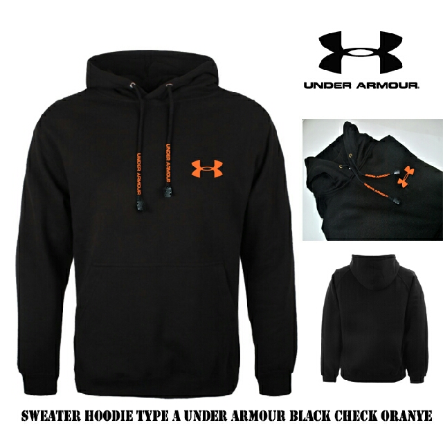 black and orange under armour hoodie