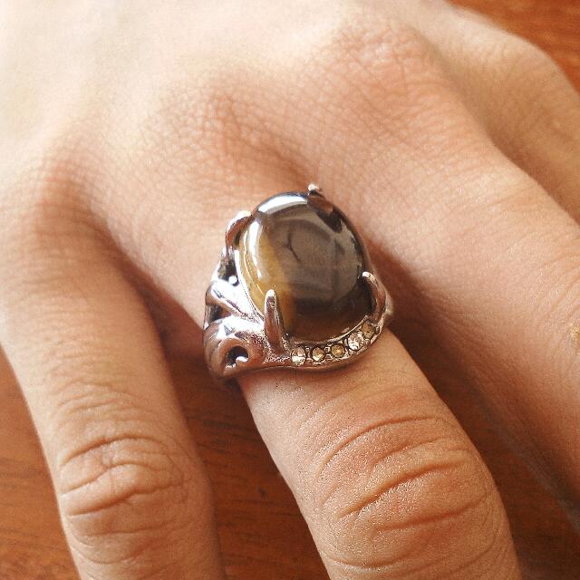 Transhu Batu Akik Tiger Eyes