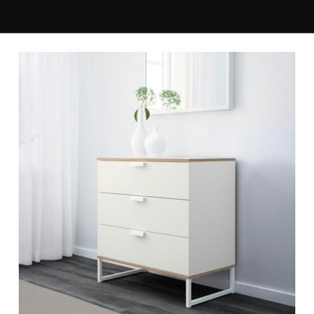 Ikea Trysil Chest Of 3 Drawers White Furniture Shelves Drawers