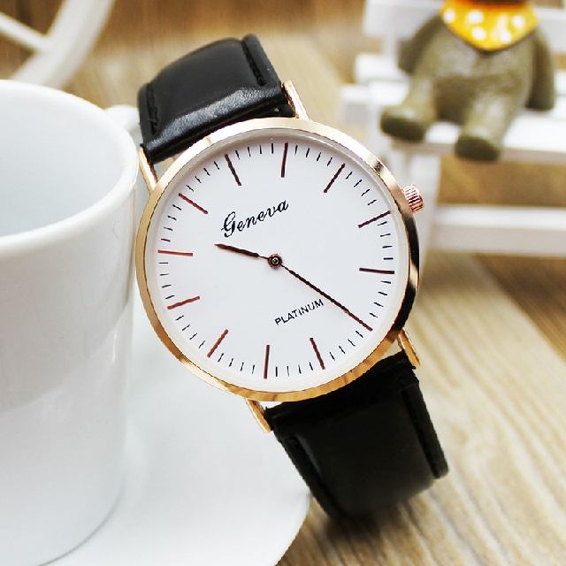 Geneva leather outlet watch