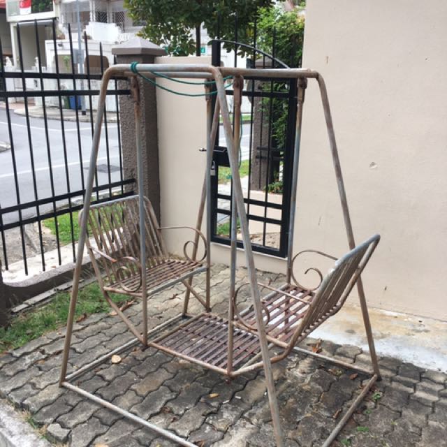Outdoor Metal Swing Gardening On Carou Photo