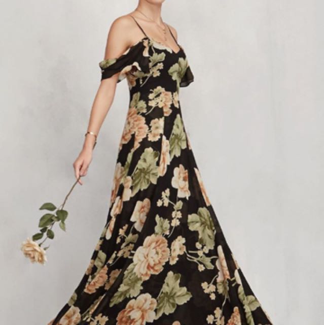 Reformation floral maxi top dress