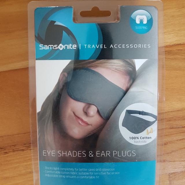 Samsonite Eyes Shades & Ear Plugs, Luxury, Accessories on Carousell