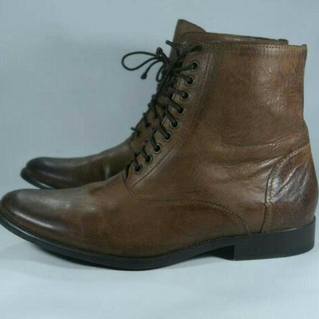 Sepatu Pantofel Boots Zara Original Fesyen Pria Sepatu Sepatu Boot Di Carousell