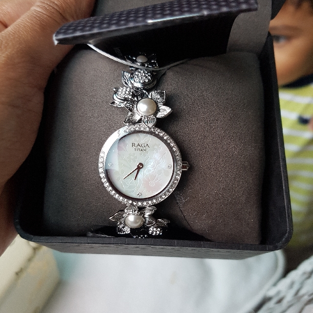 titan raga black watches for womens
