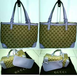 💯Authentic Gucci GG Canvas Craft Tote #Buy1Get1Free