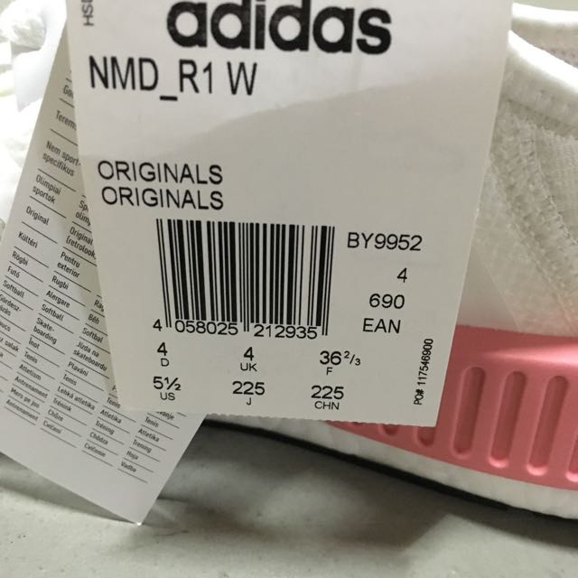 Nmd r1 white rose by9952 sales