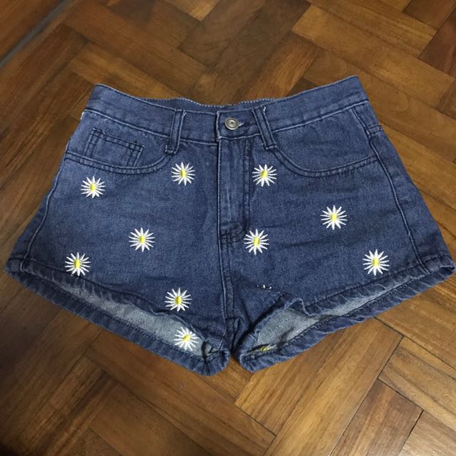 Daisy denim shorts on sale