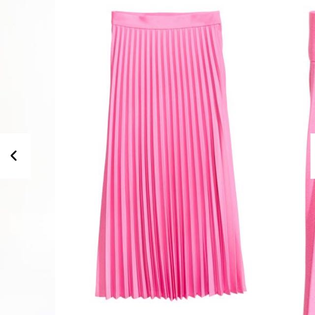 H&M Pink Pleated Skirt, Women's Fashion, Bottoms, Skirts on Carousell