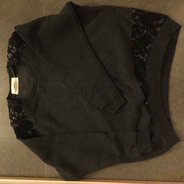 Maple 全新抓毛深灰色衛衣 女裝 女裝上衣 外套 Carousell